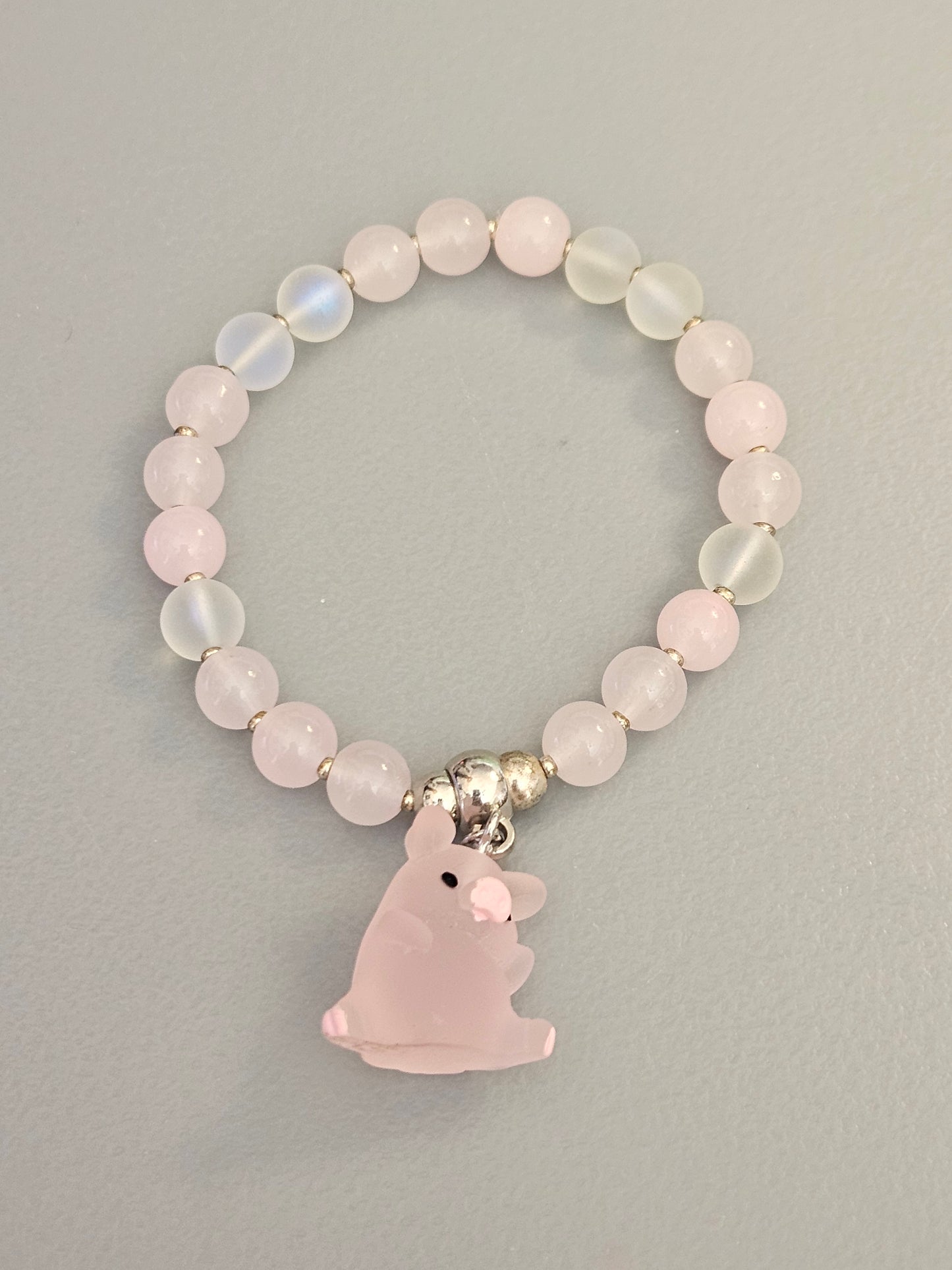 Pink Piggy Stretch Bracelet