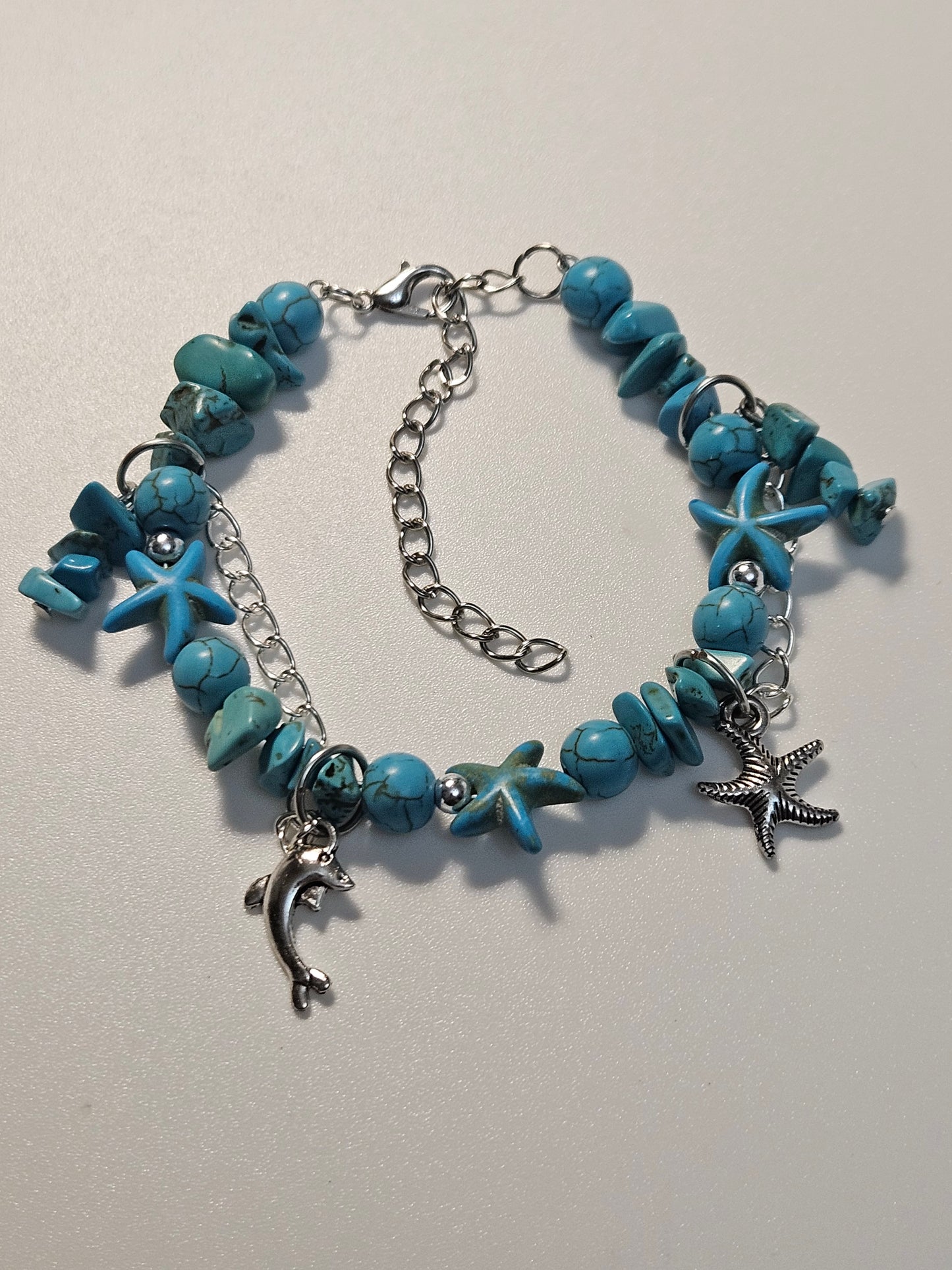 Stone Design Bangle bracelet with stone chips and pendant