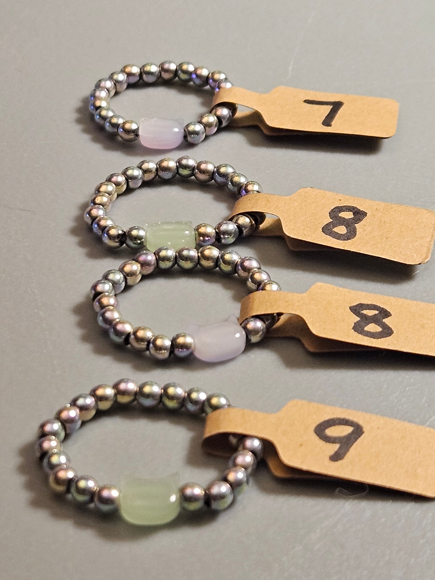 Hematite Kitty Stretch Rings