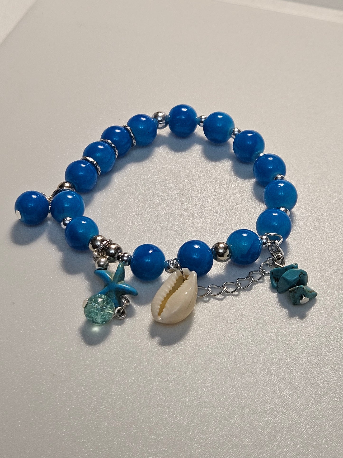 2 Pc. Ocean design charm stretch bracelets