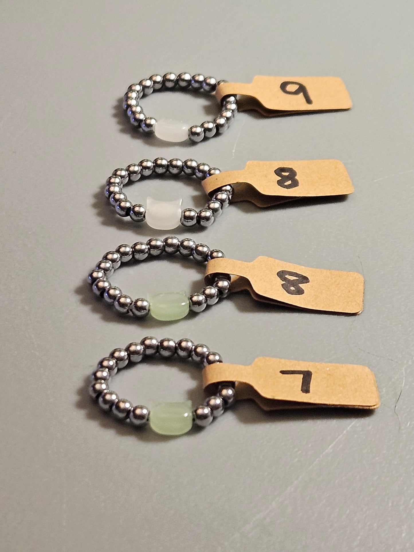Hematite Kitty Stretch Rings