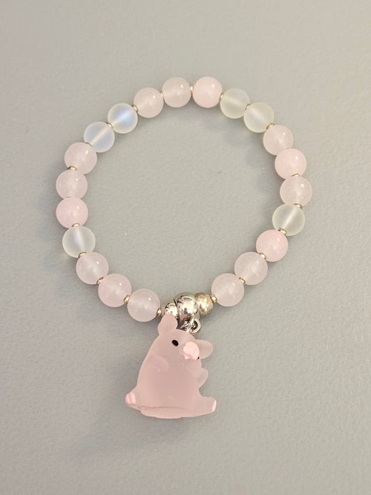 Pink Piggy Stretch Bracelet